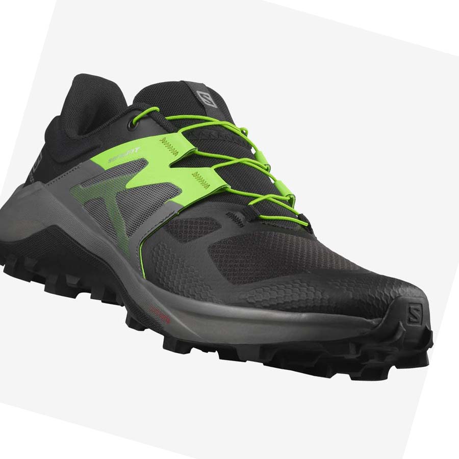 Salomon WILDCROSS 2 Erkek Patika Koşu Ayakkabısı Siyah Yeşil | TR 3521JPQ